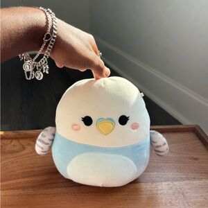Squishmallows Blue and White Bird Plush